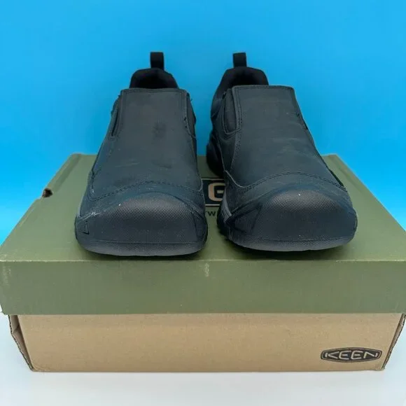 Keen Men's Targhee III‎ Slip On Leather Upper Hiking Shoes, Size 8, Black Magnet